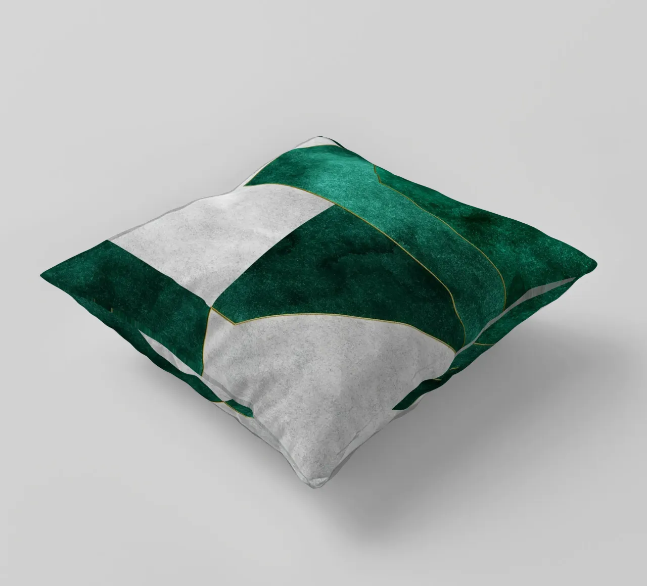 abstract geometric green art 1 cuscino da vintageshop
