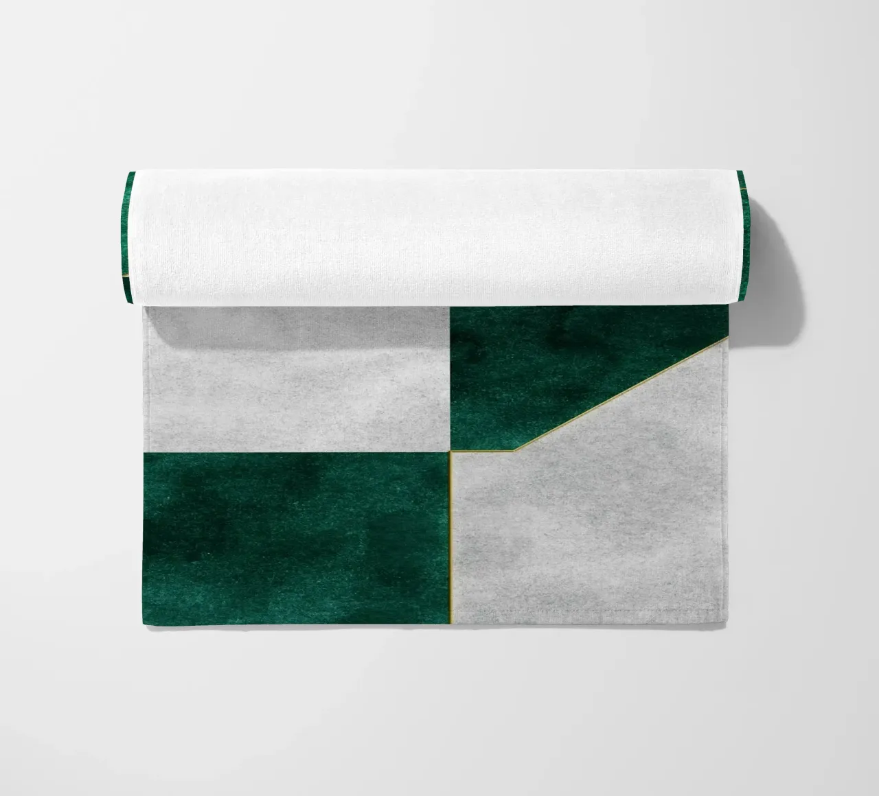 abstract geometric green art 1 telo mare da vintageshop