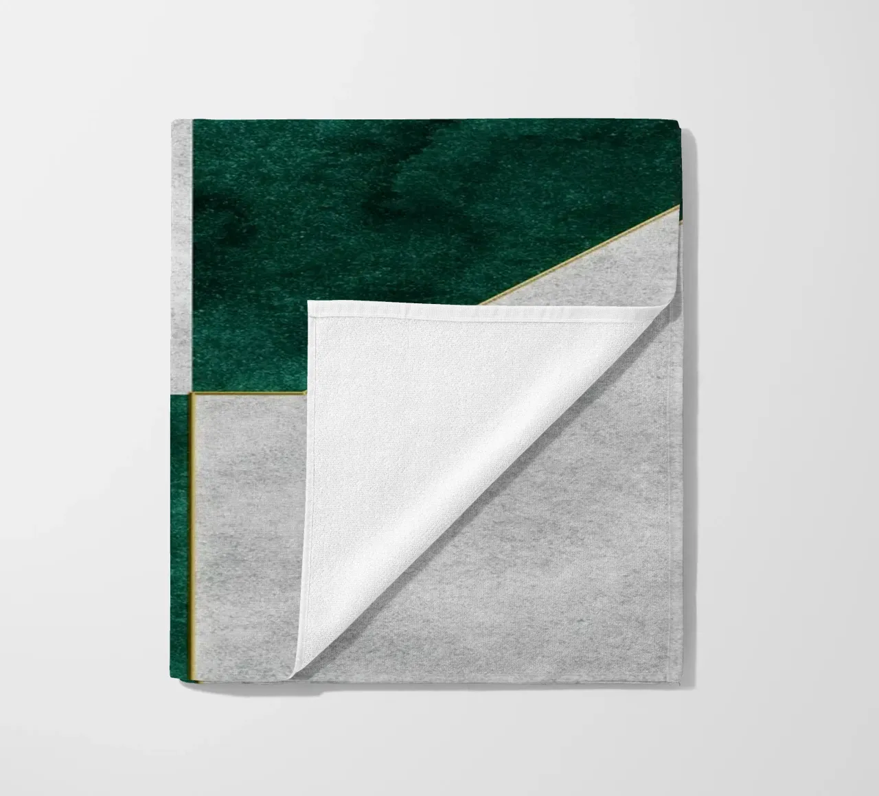 abstract geometric green art 1 telo mare da vintageshop