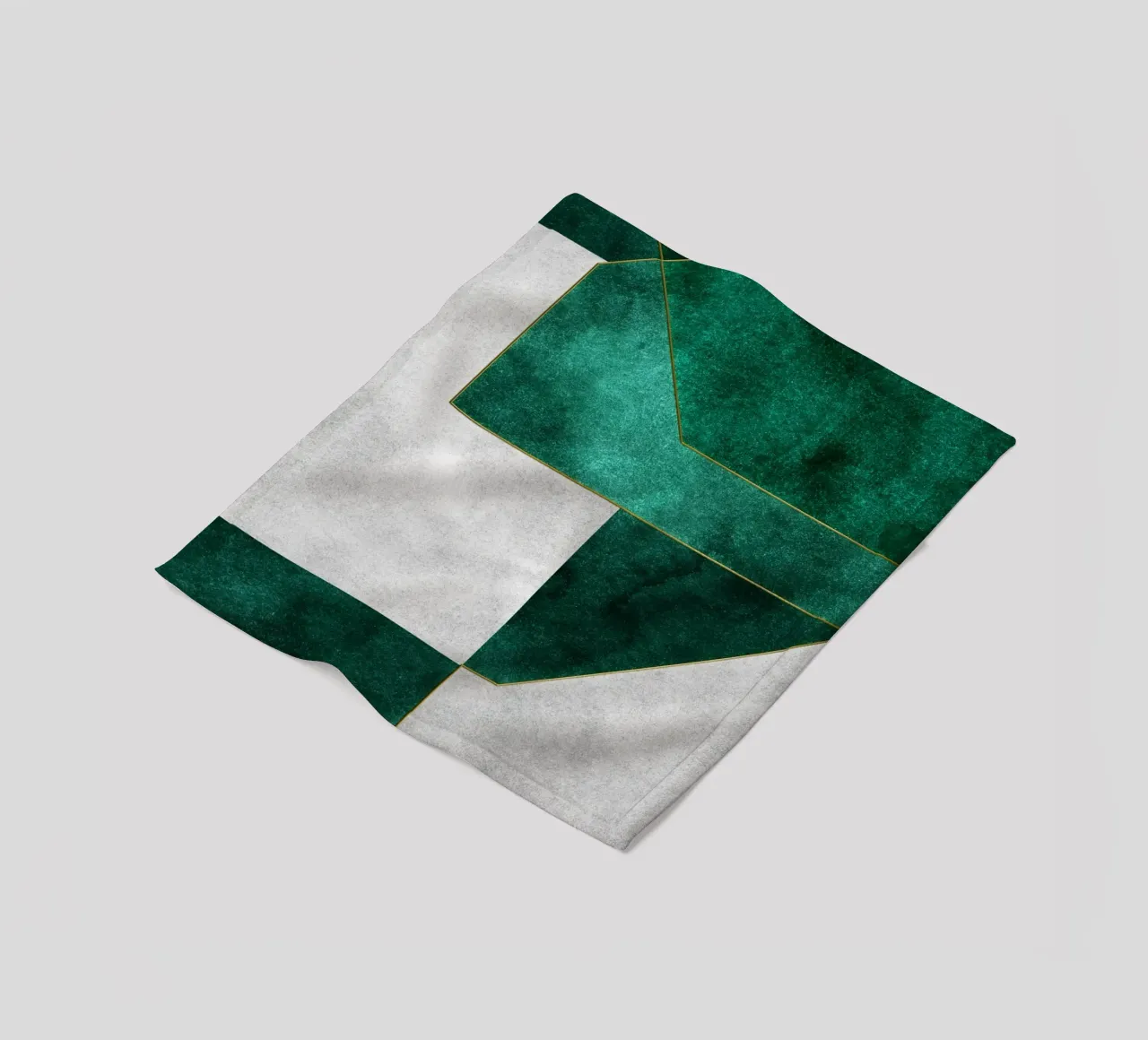 abstract geometric green art 1 coperta in pile da vintageshop