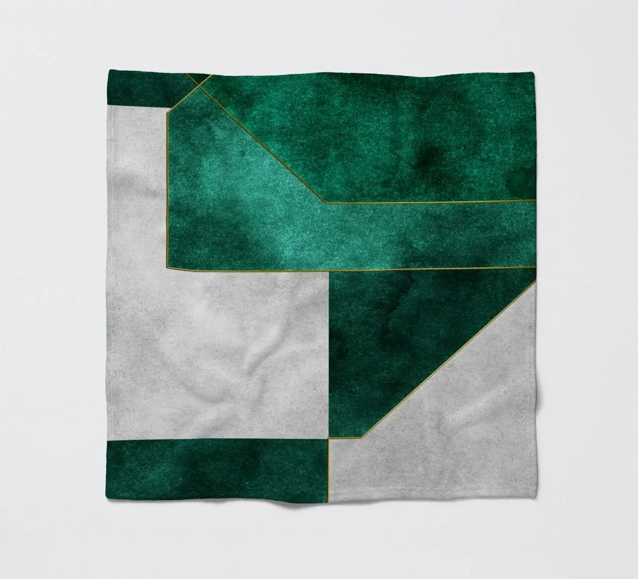 abstract geometric green art 1 coperta in pile da vintageshop