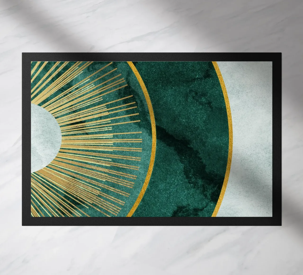 circular green art with gold zerbino da vintageshop