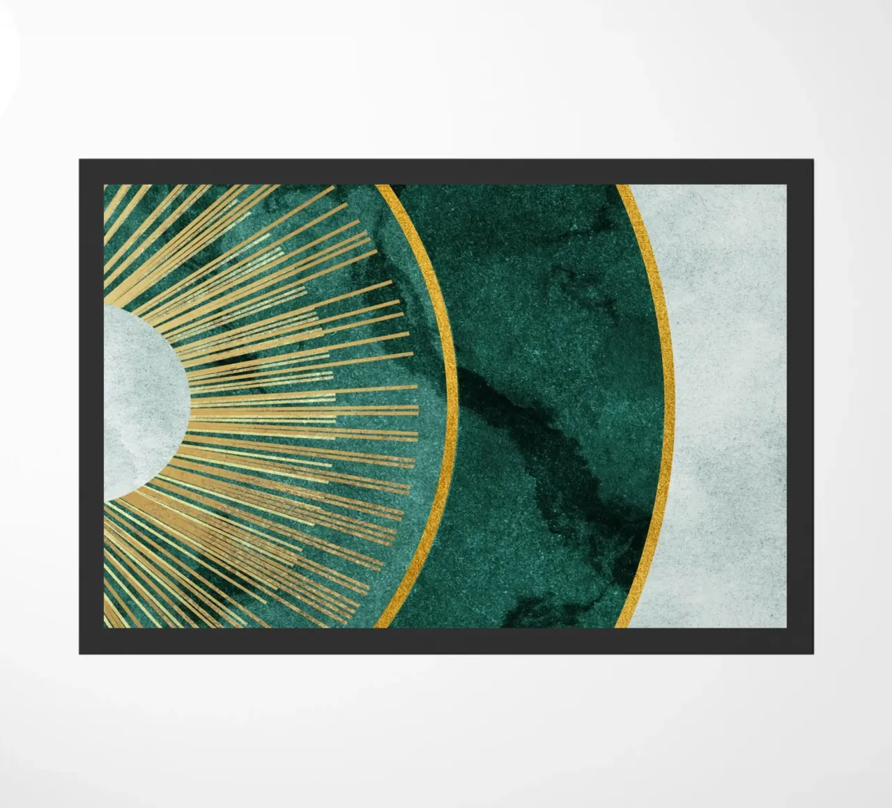 circular green art with gold zerbino da vintageshop