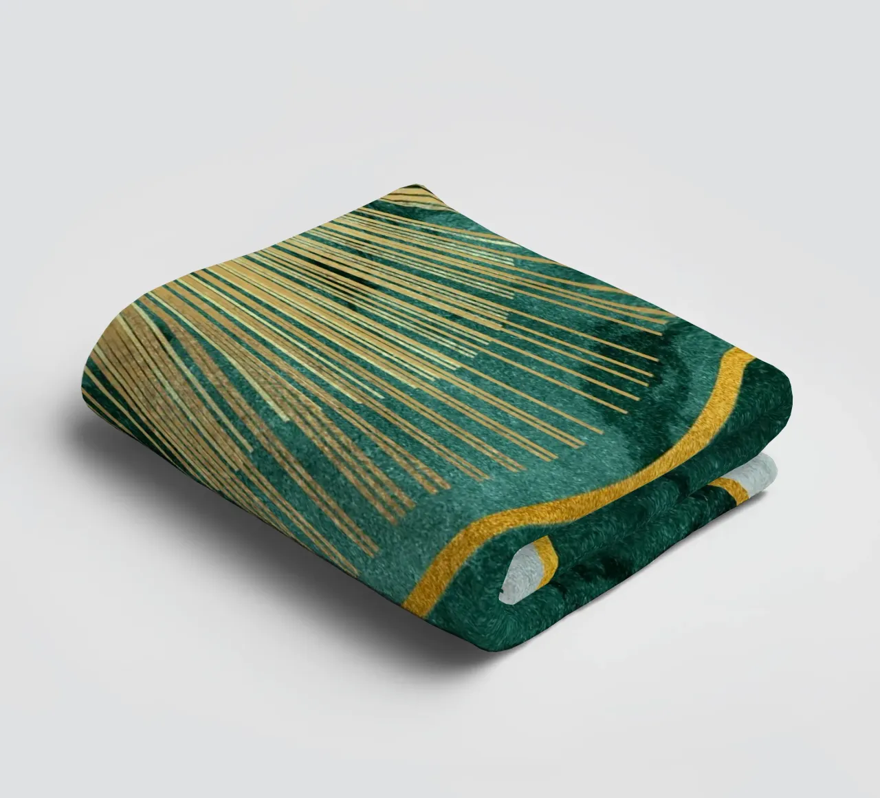 circular green art with gold asciugamano da bagno da vintageshop