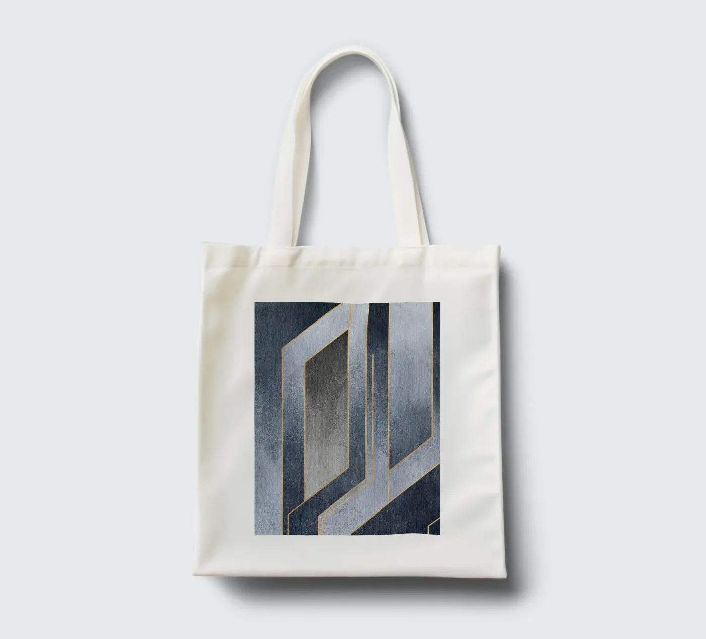 gray rectangular art borsa in juta da vintageshop