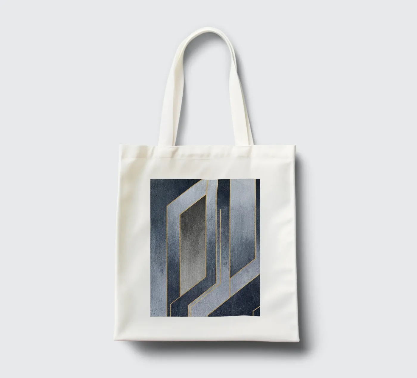 gray rectangular art borsa in juta da vintageshop