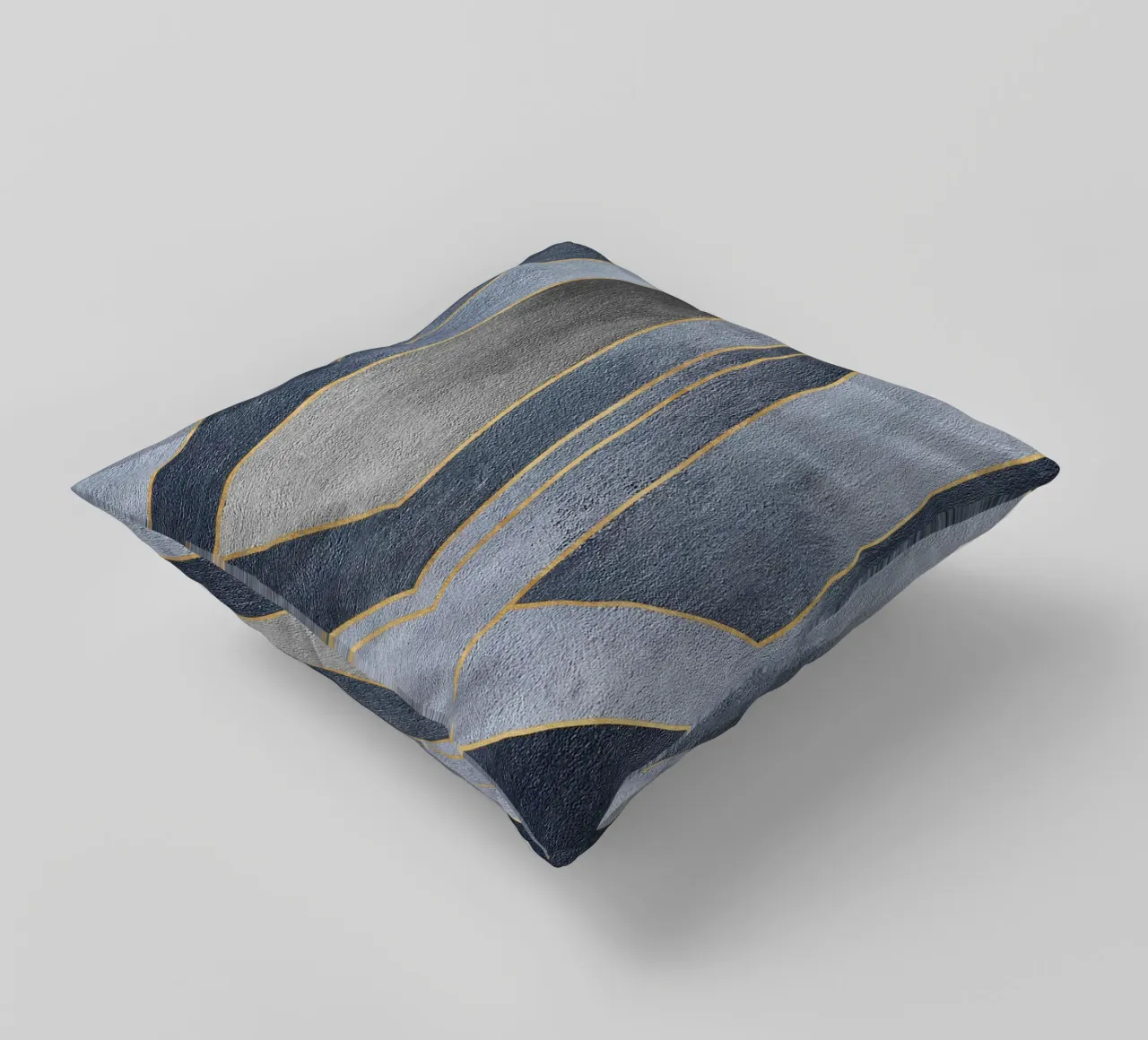 gray rectangular art cuscino da vintageshop