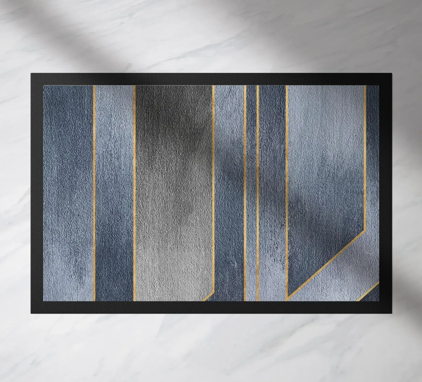 gray rectangular art deurmat van vintageshop