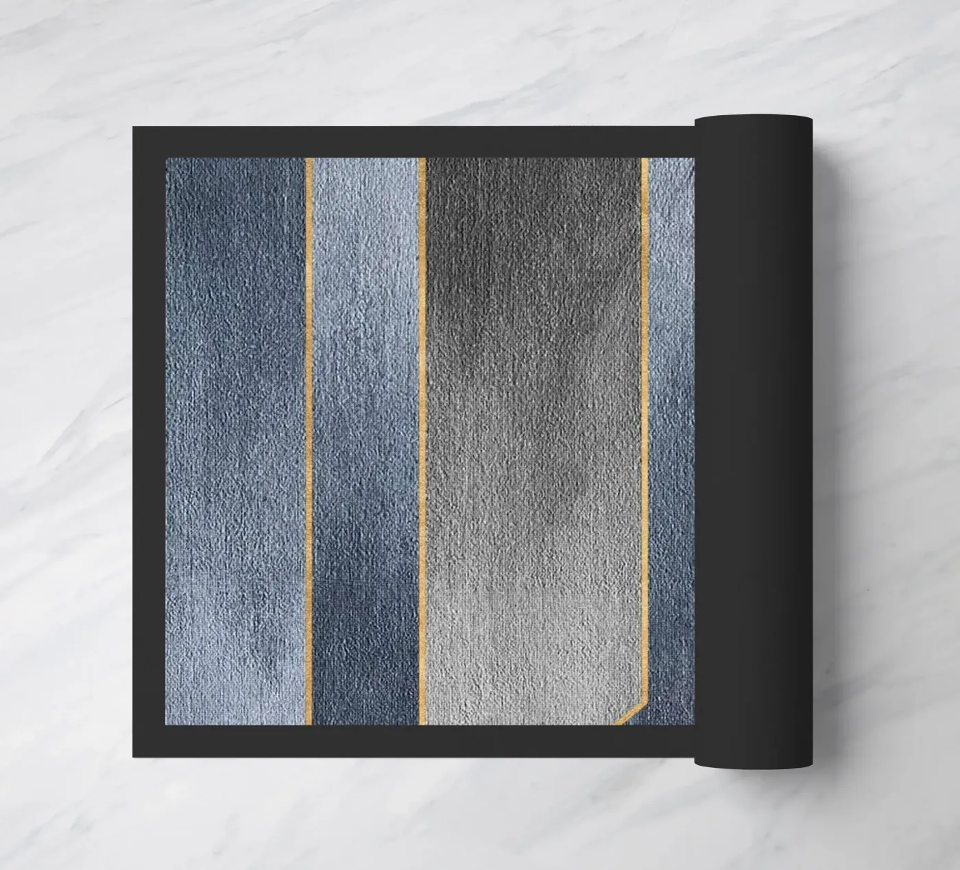 gray rectangular art Fußmatte von vintageshop