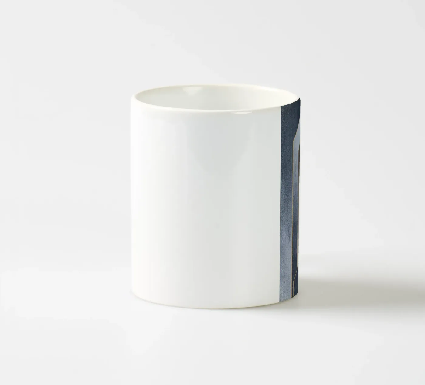gray rectangular art ceramic mug by vintageshop
