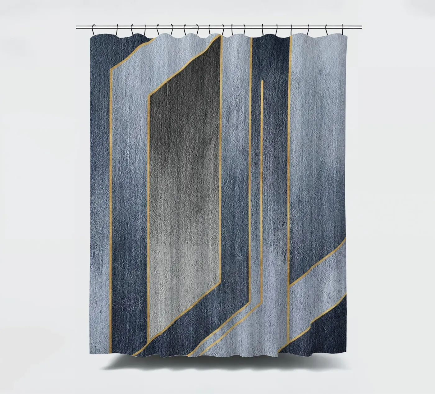 gray rectangular art Duschvorhang von vintageshop