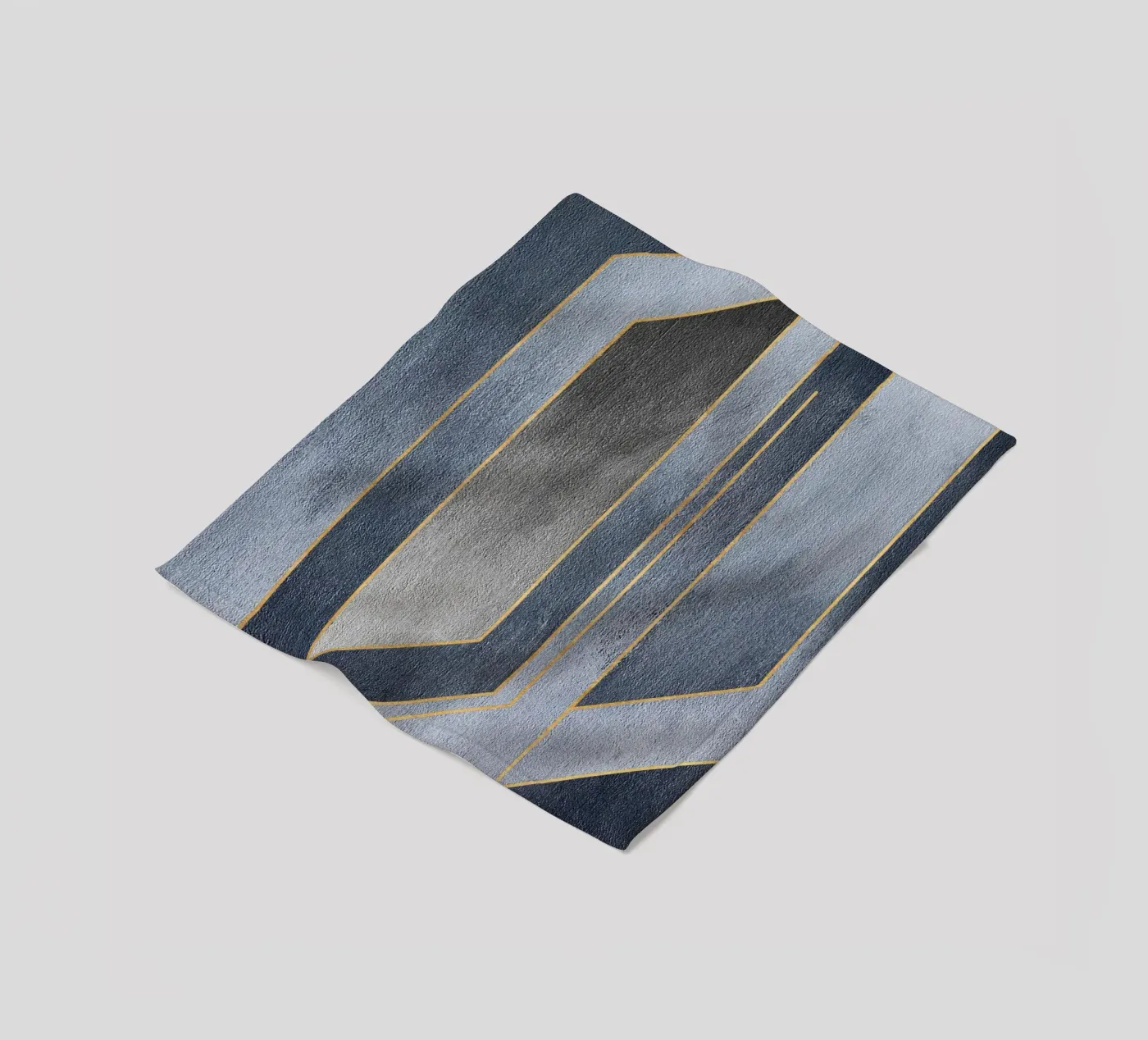 gray rectangular art plaid polaire de vintageshop