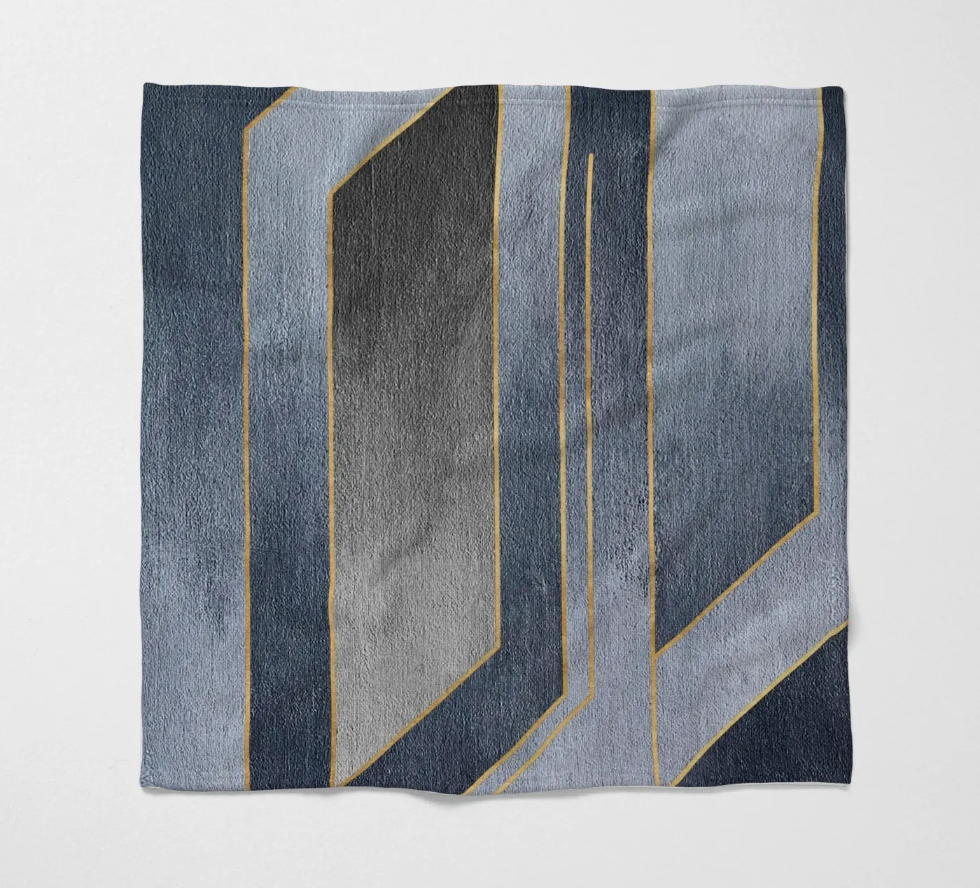 gray rectangular art plaid polaire de vintageshop