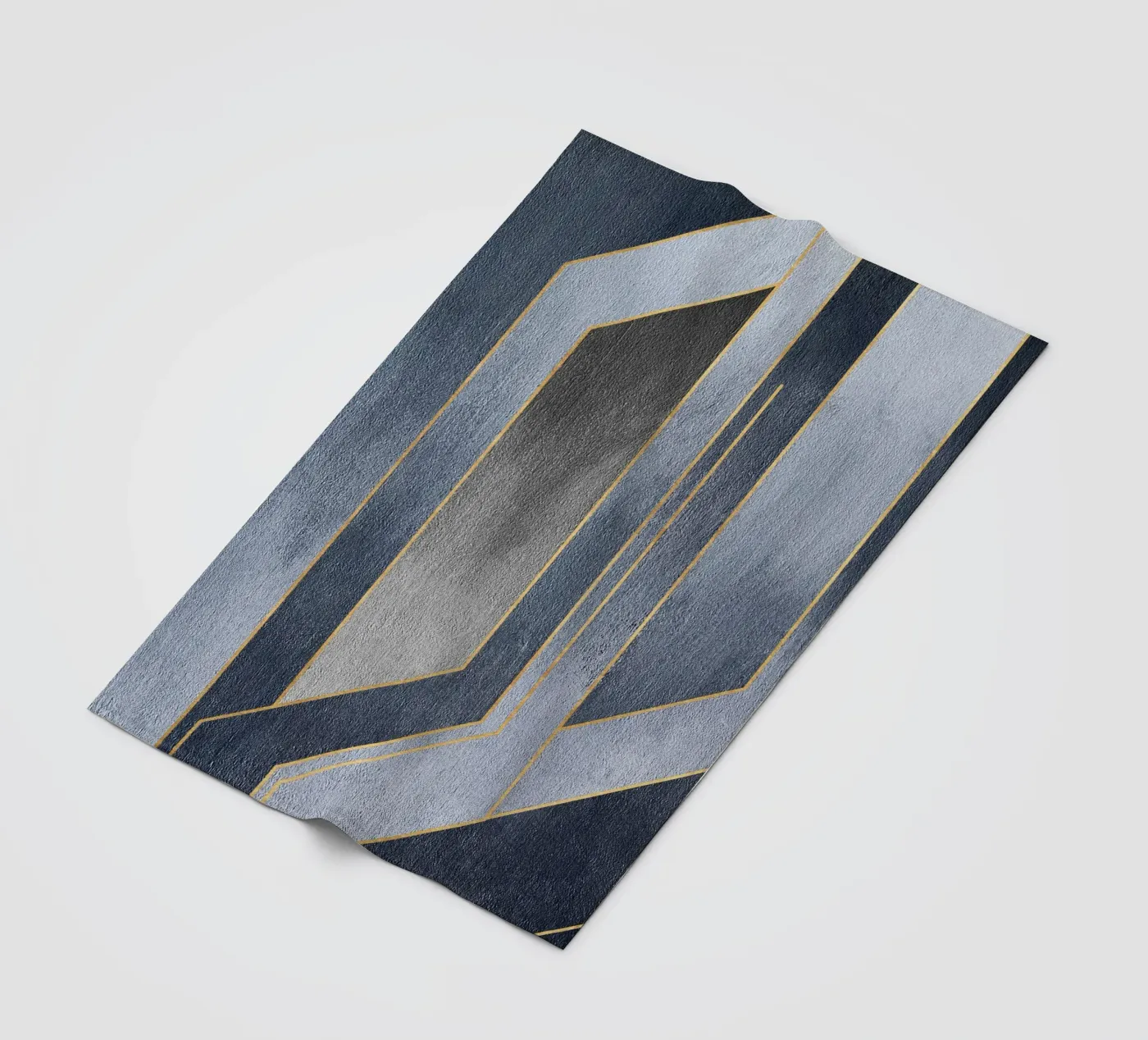 gray rectangular art plaid polaire de vintageshop