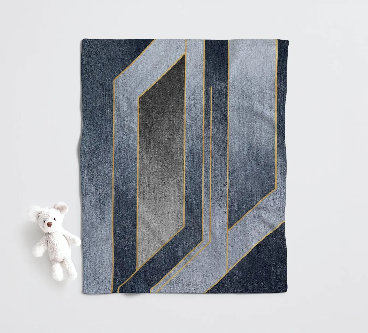 gray rectangular art plaid polaire de vintageshop