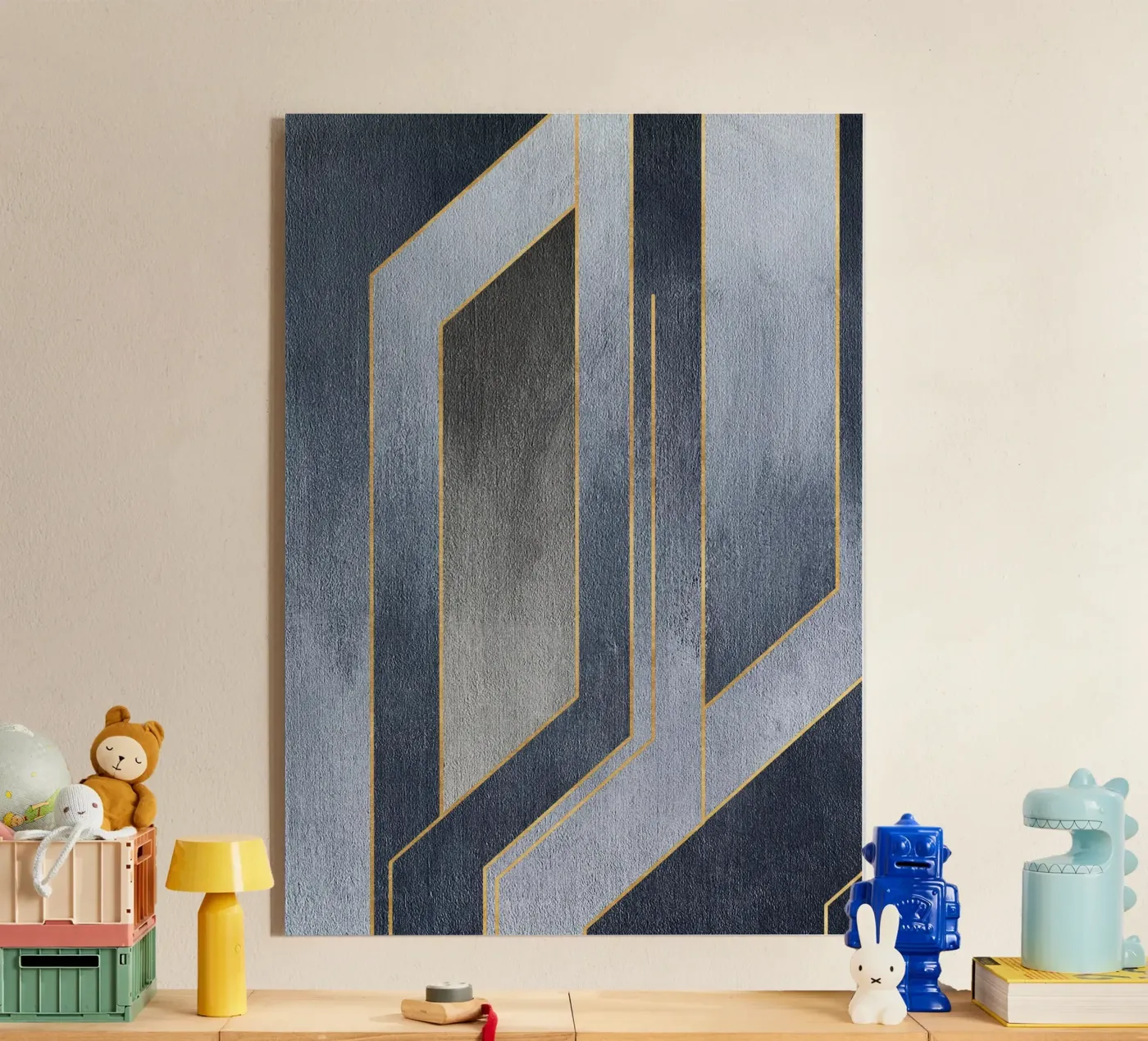 gray rectangular art plexiglas de vintageshop