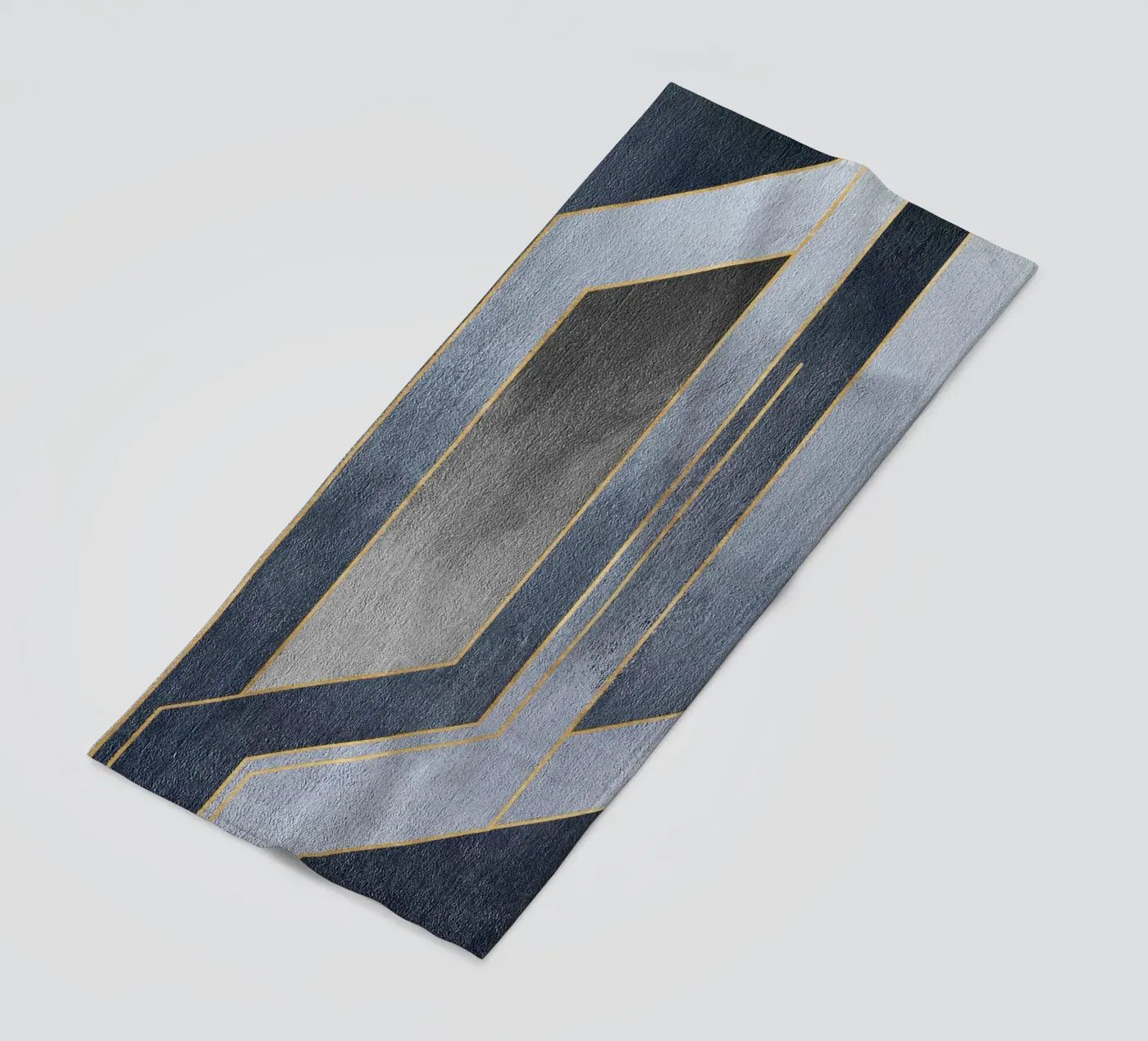 gray rectangular art strandhanddoek van vintageshop