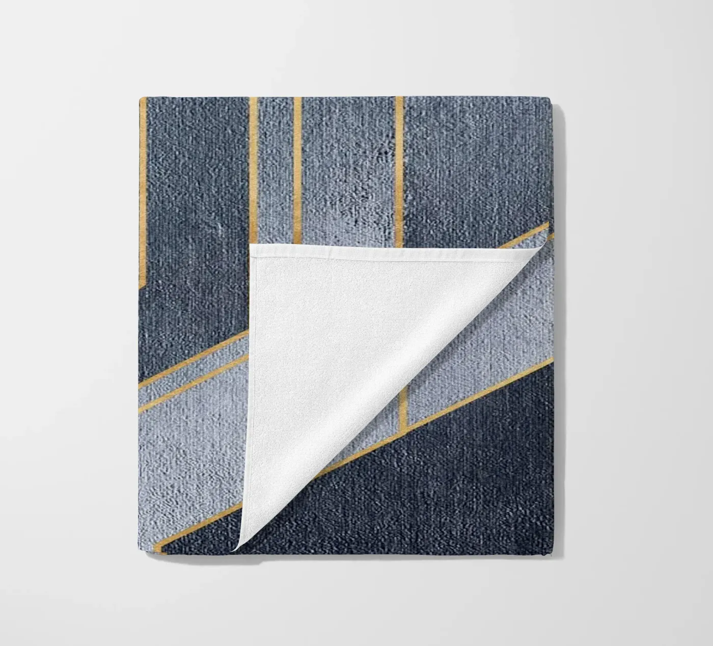gray rectangular art strandhanddoek van vintageshop
