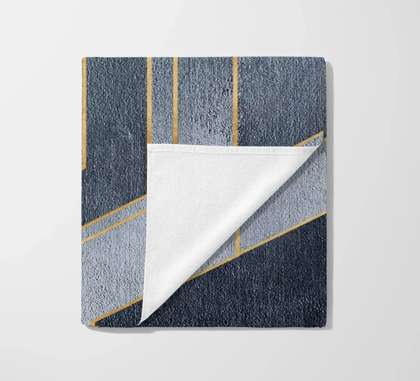 gray rectangular art strandhanddoek van vintageshop