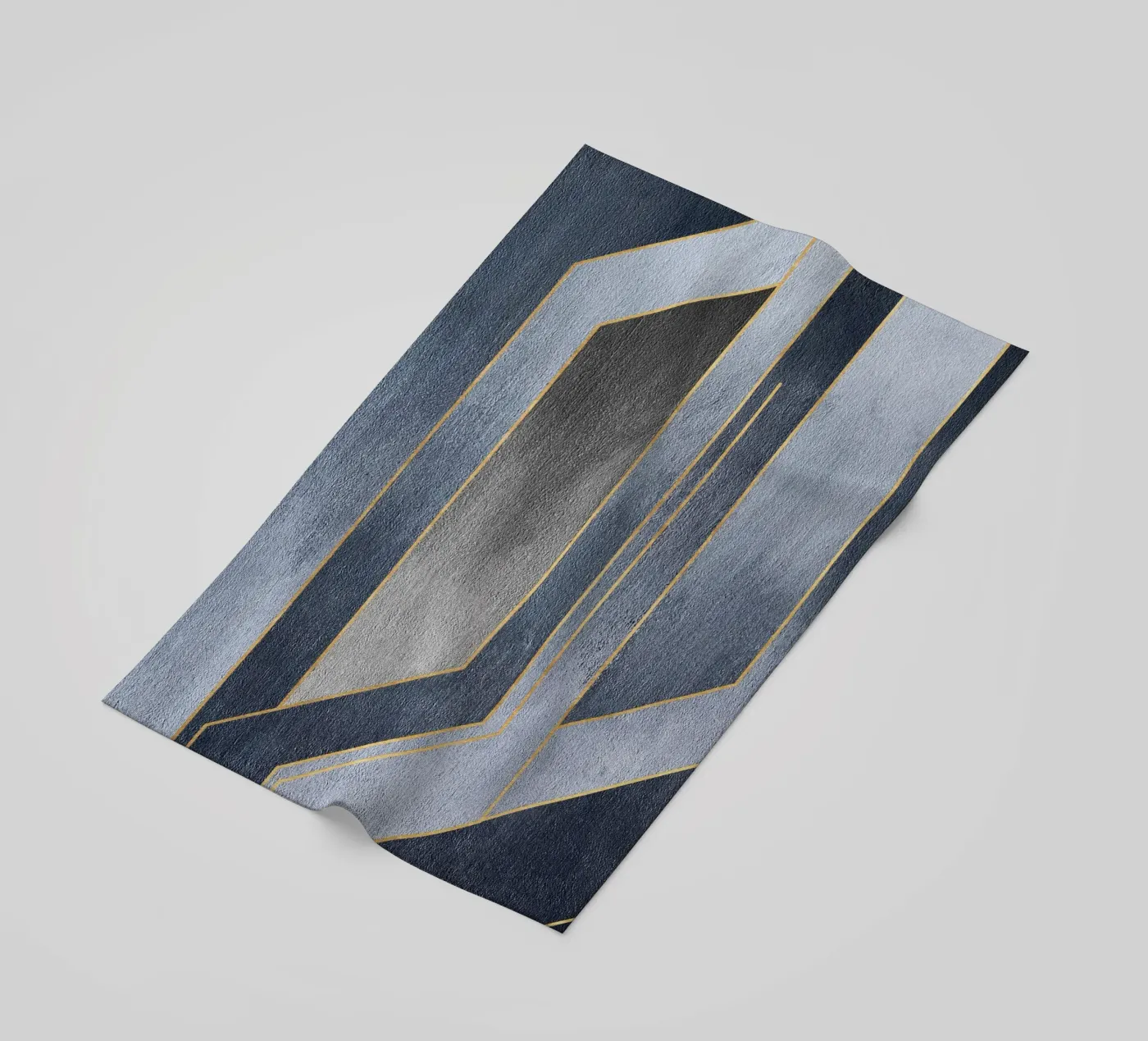 gray rectangular art strandhanddoek van vintageshop