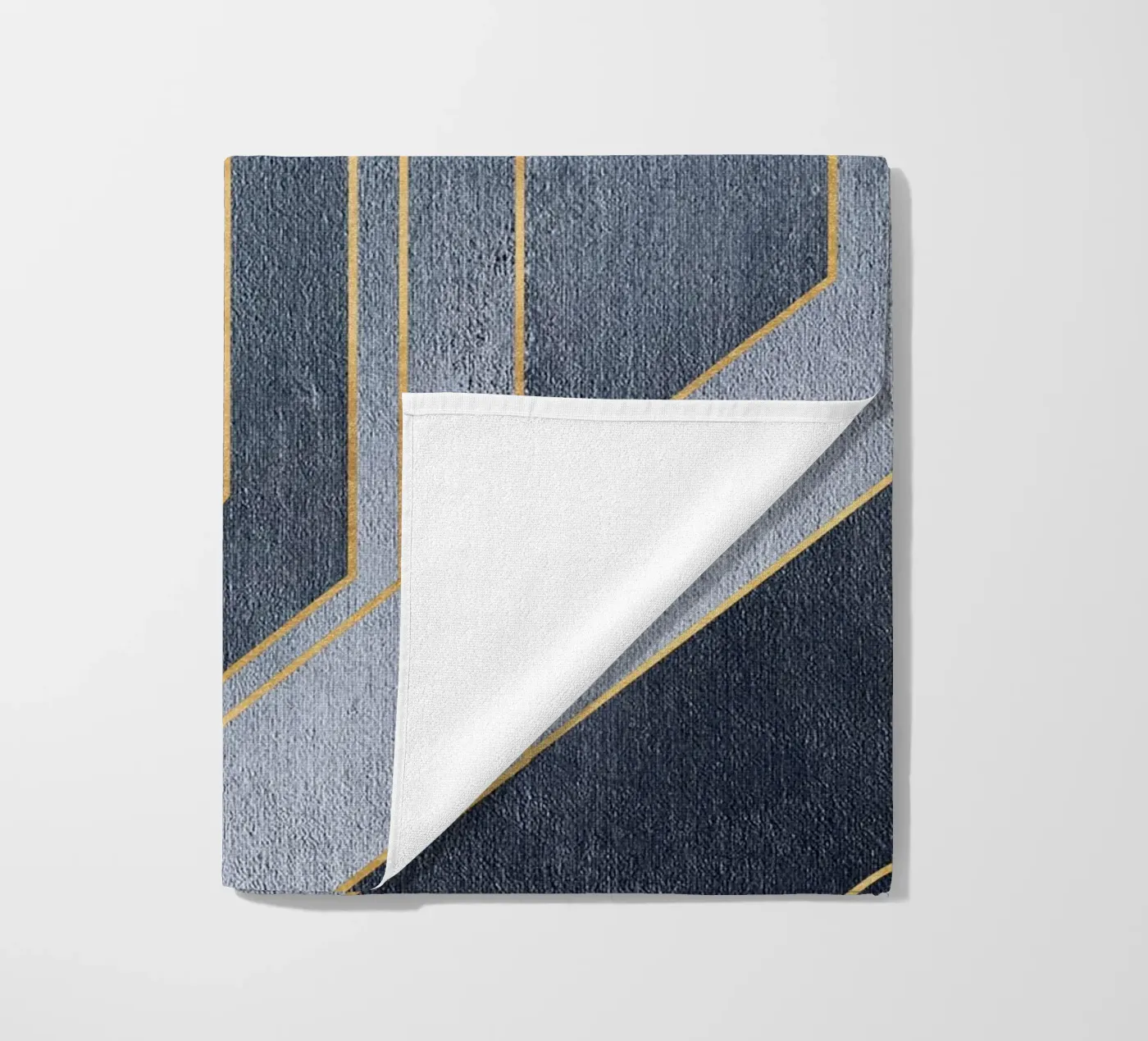 gray rectangular art strandhanddoek van vintageshop