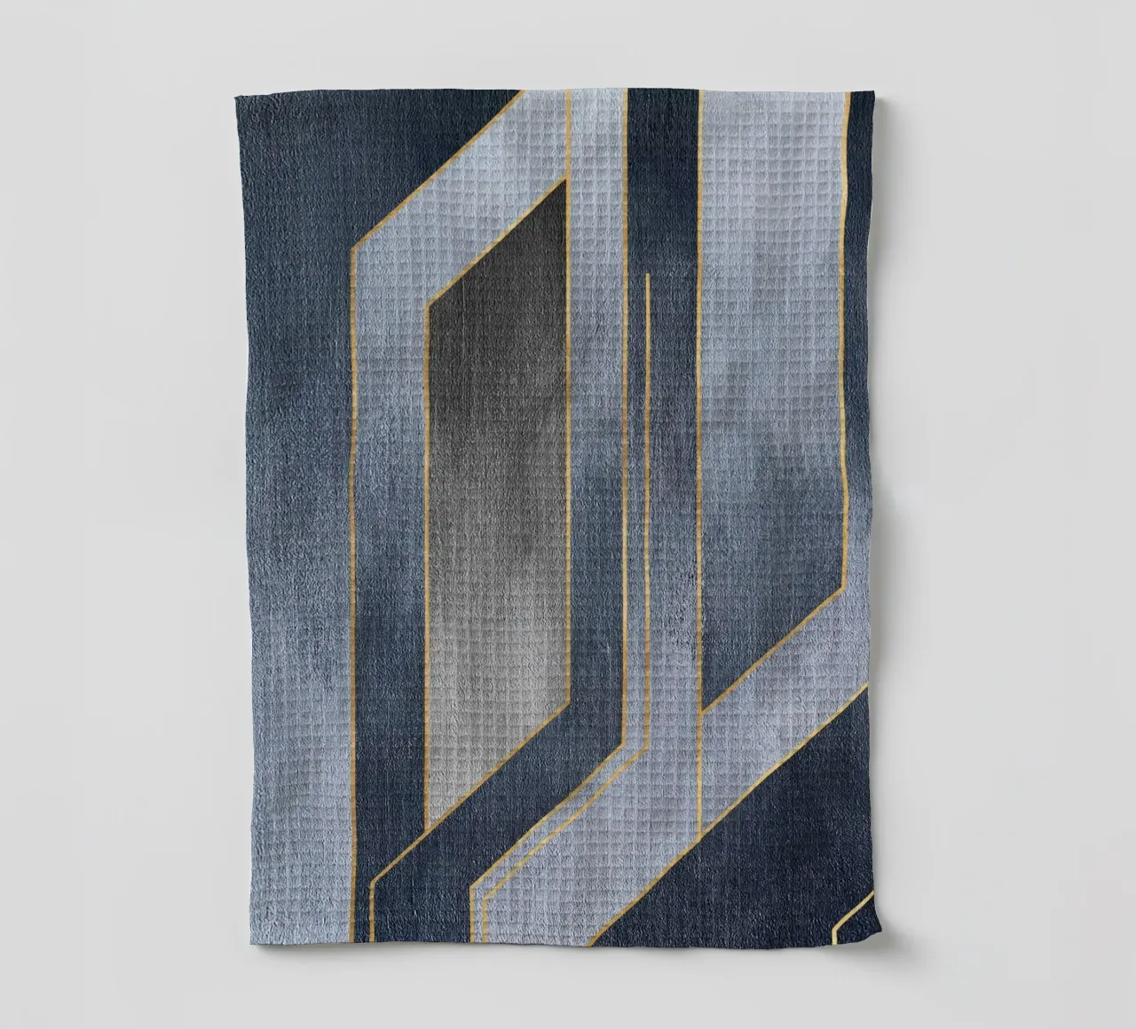 gray rectangular art torchon de vintageshop