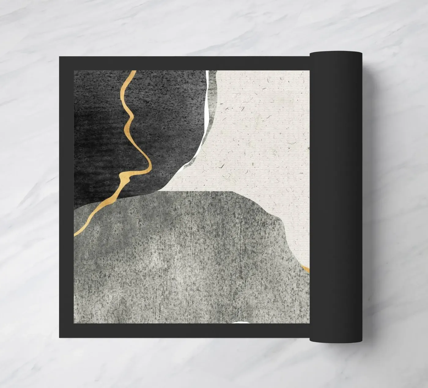 marble effect art deurmat van vintageshop