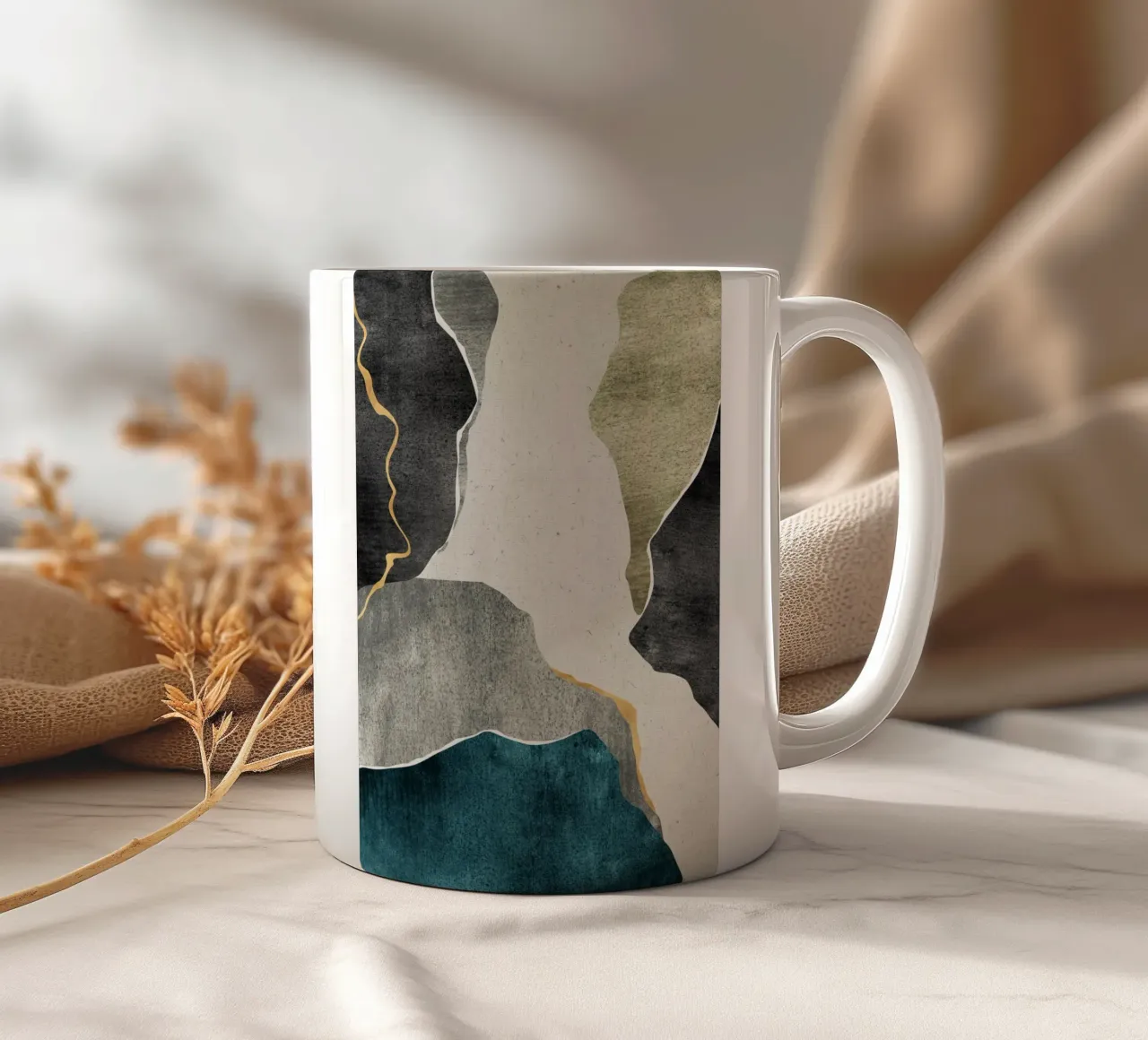 marble effect art tazza in ceramica da vintageshop