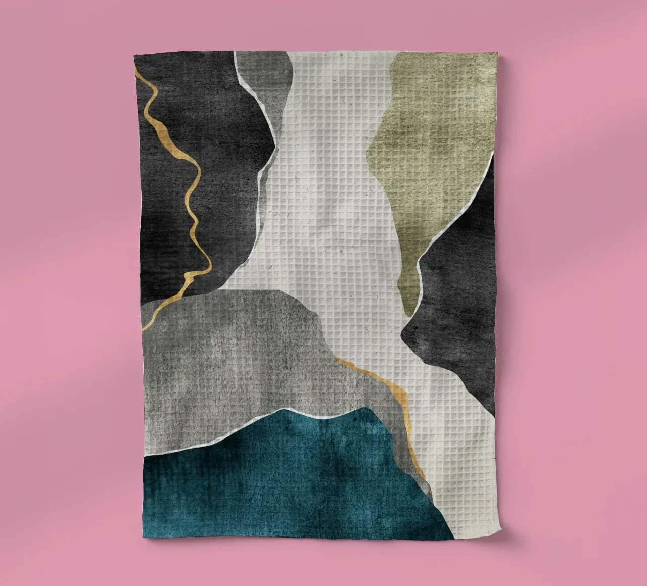 marble effect art canovaccio da cucina da vintageshop
