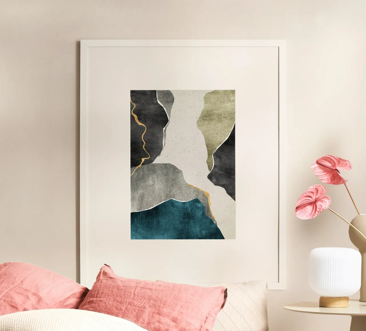 marble effect art poster da vintageshop