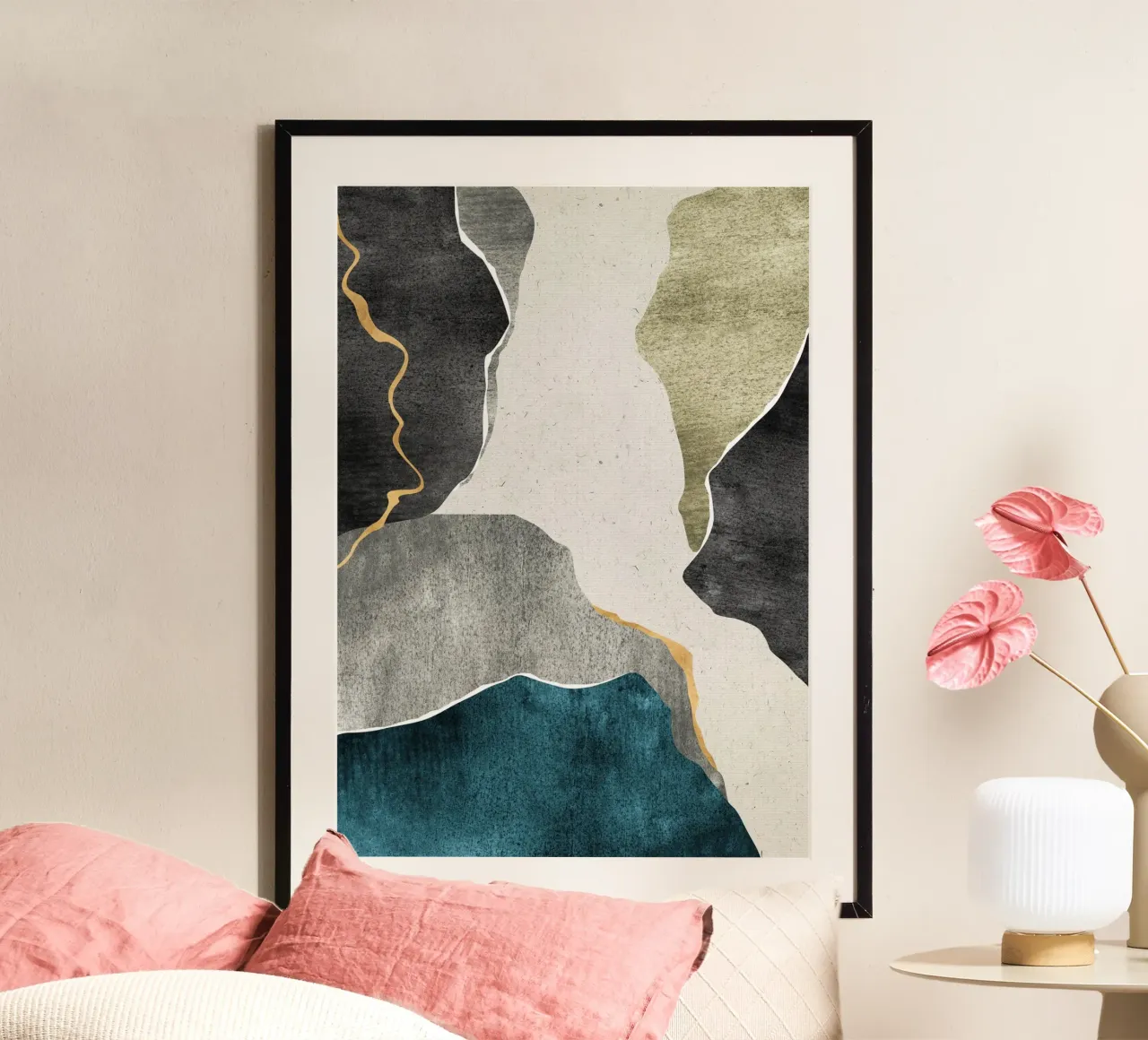 marble effect art poster da vintageshop