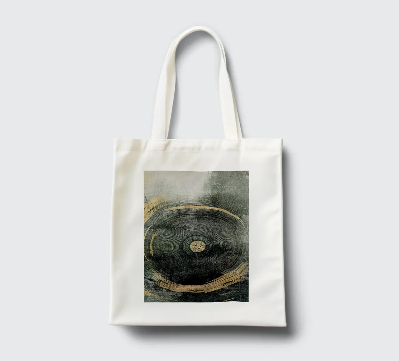 golden circular effect art borsa in juta da vintageshop