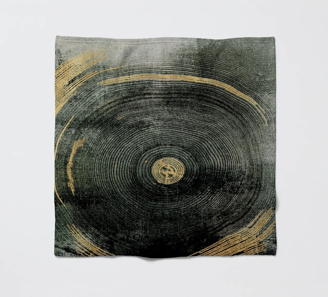golden circular effect art coperta in pile da vintageshop