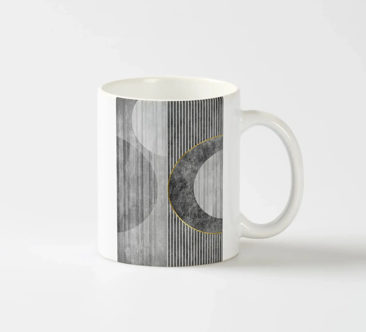 Semicircle and lines tazza in ceramica da vintageshop