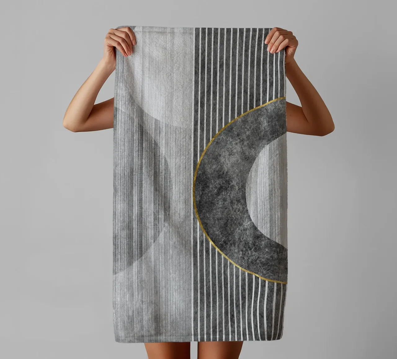 Semicircle and lines asciugamano da bagno da vintageshop