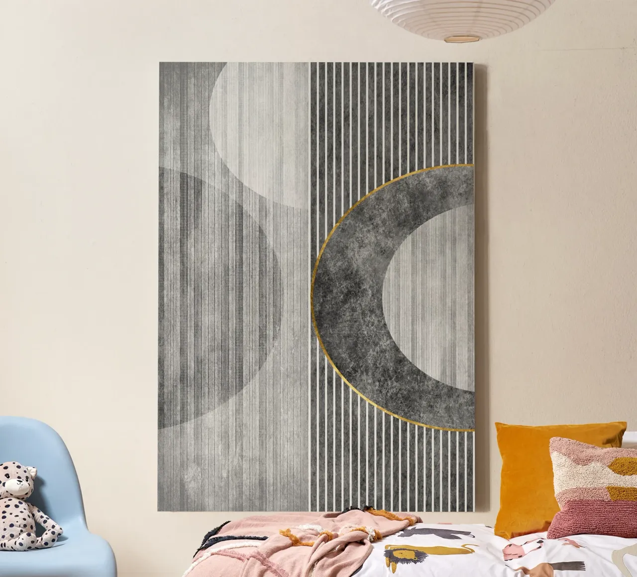 Semicircle and lines tela da vintageshop