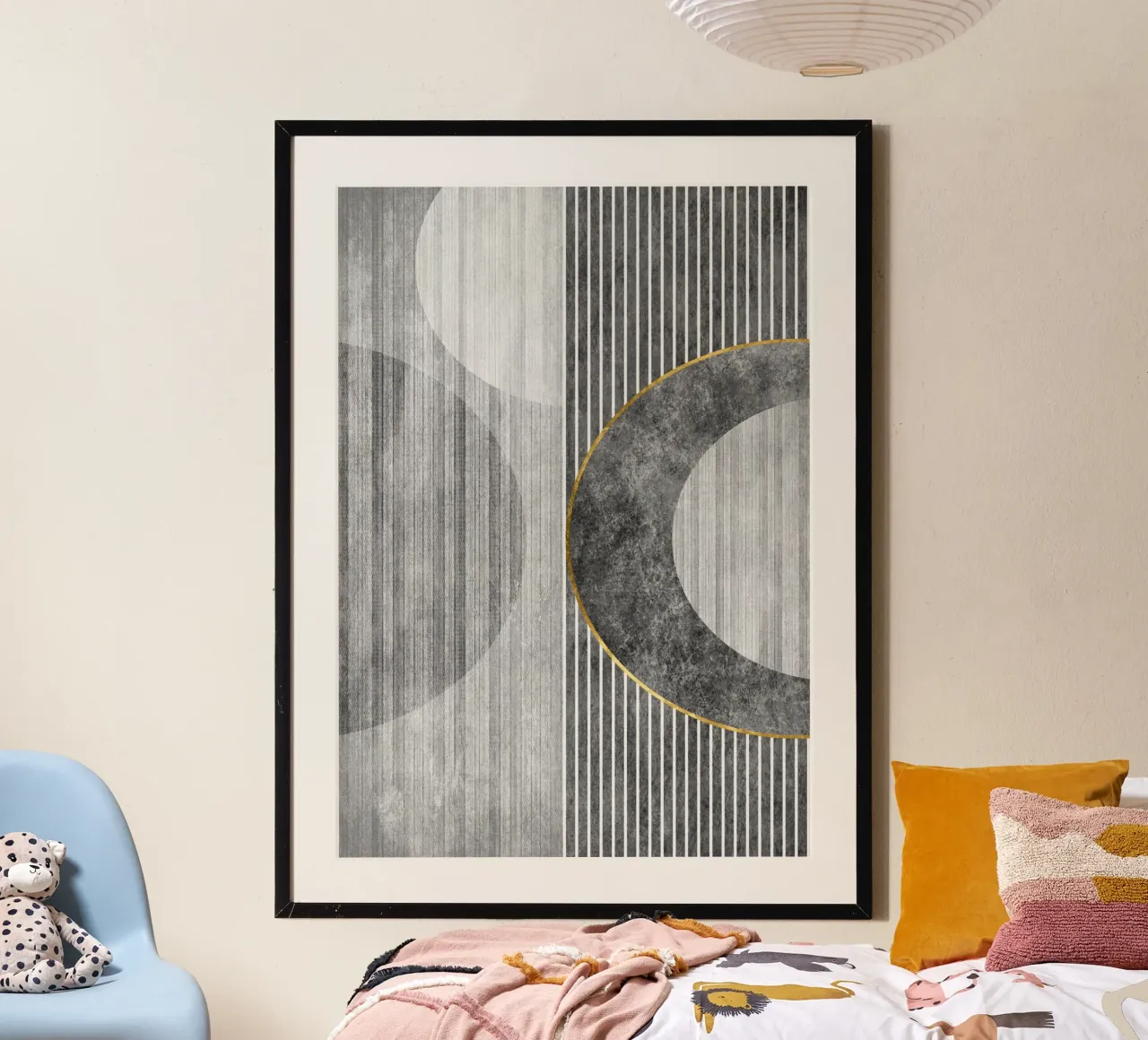 Semicircle and lines carta hahnemühle da vintageshop