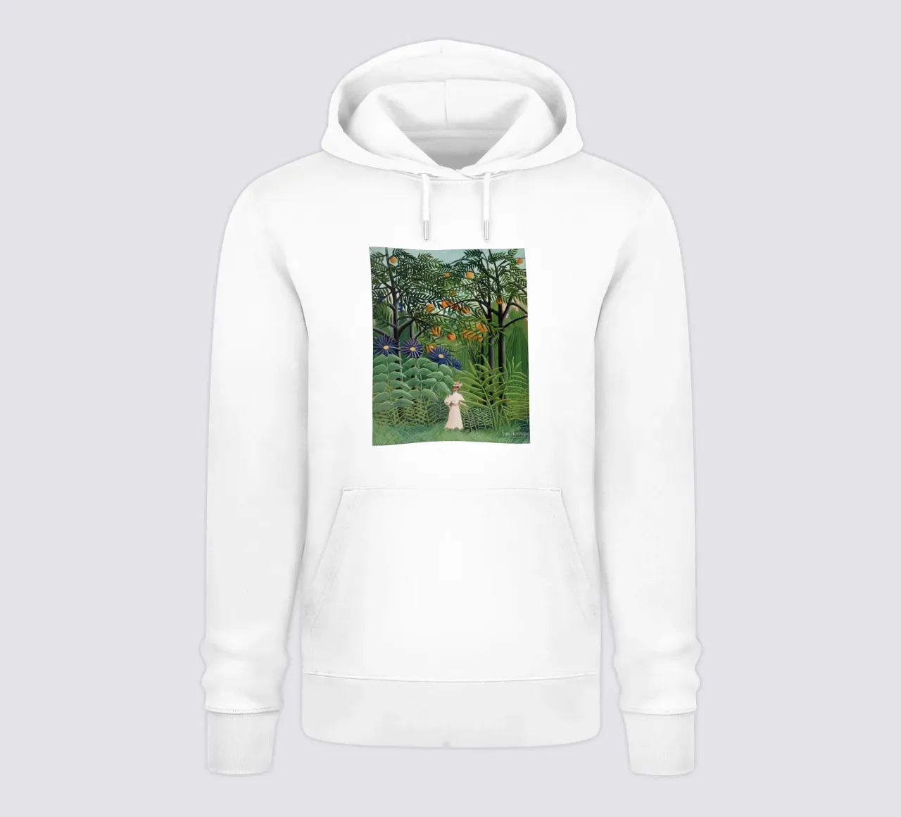 Donna che cammina in una foresta esotica Henri Rousseau felpa con cappuccio da Art History