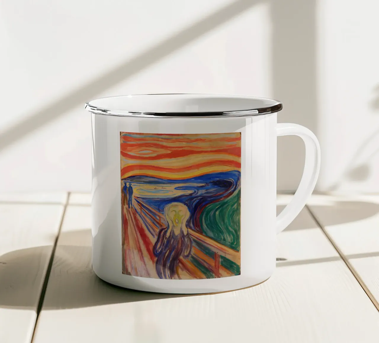 L'urlo di Edvard Munch tazza in smalto da Art History