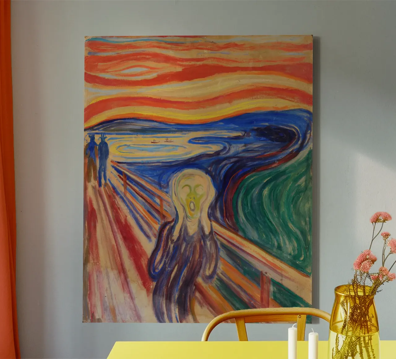 L'urlo di Edvard Munch tela con Cornice a cassetta da Art History