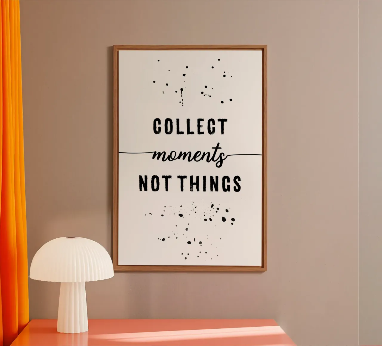 TEXT ART Collect moments not things alluminio dibond da Melanie Viola