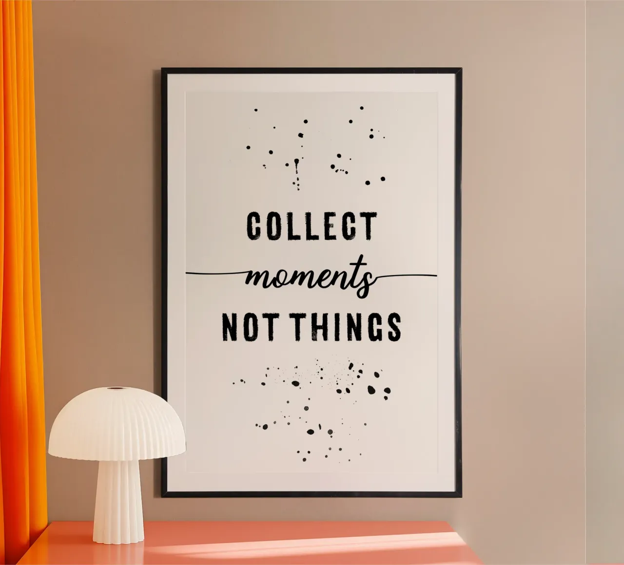 TEXT ART Collect moments not things carta hahnemühle da Melanie Viola