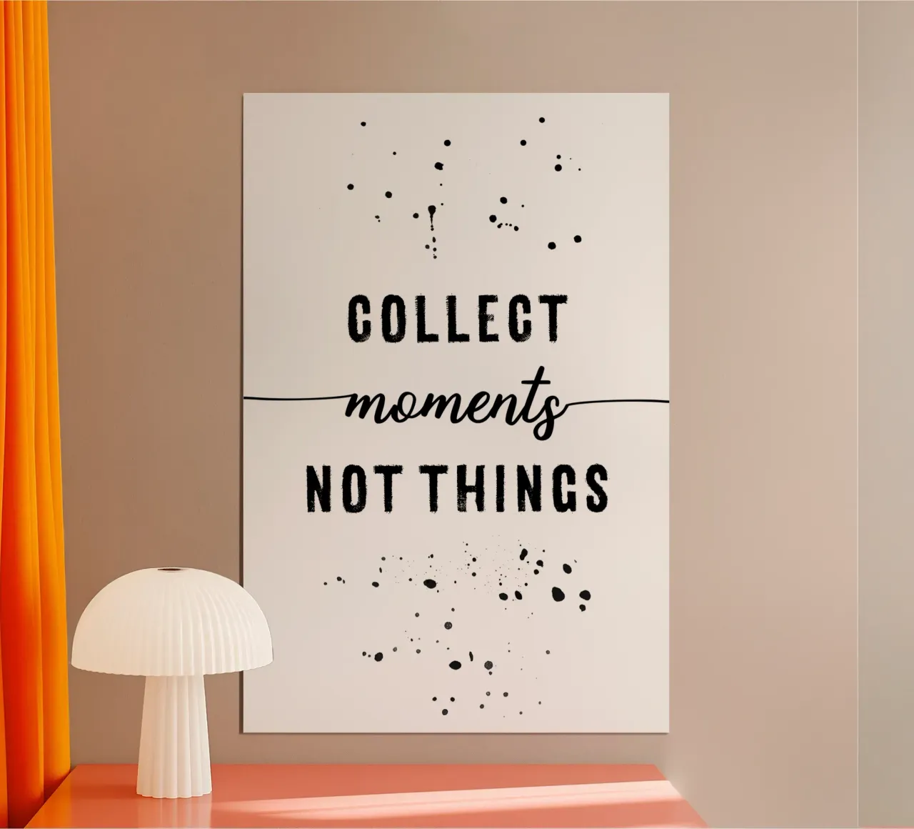 TEXT ART Collect moments not things carta hahnemühle da Melanie Viola
