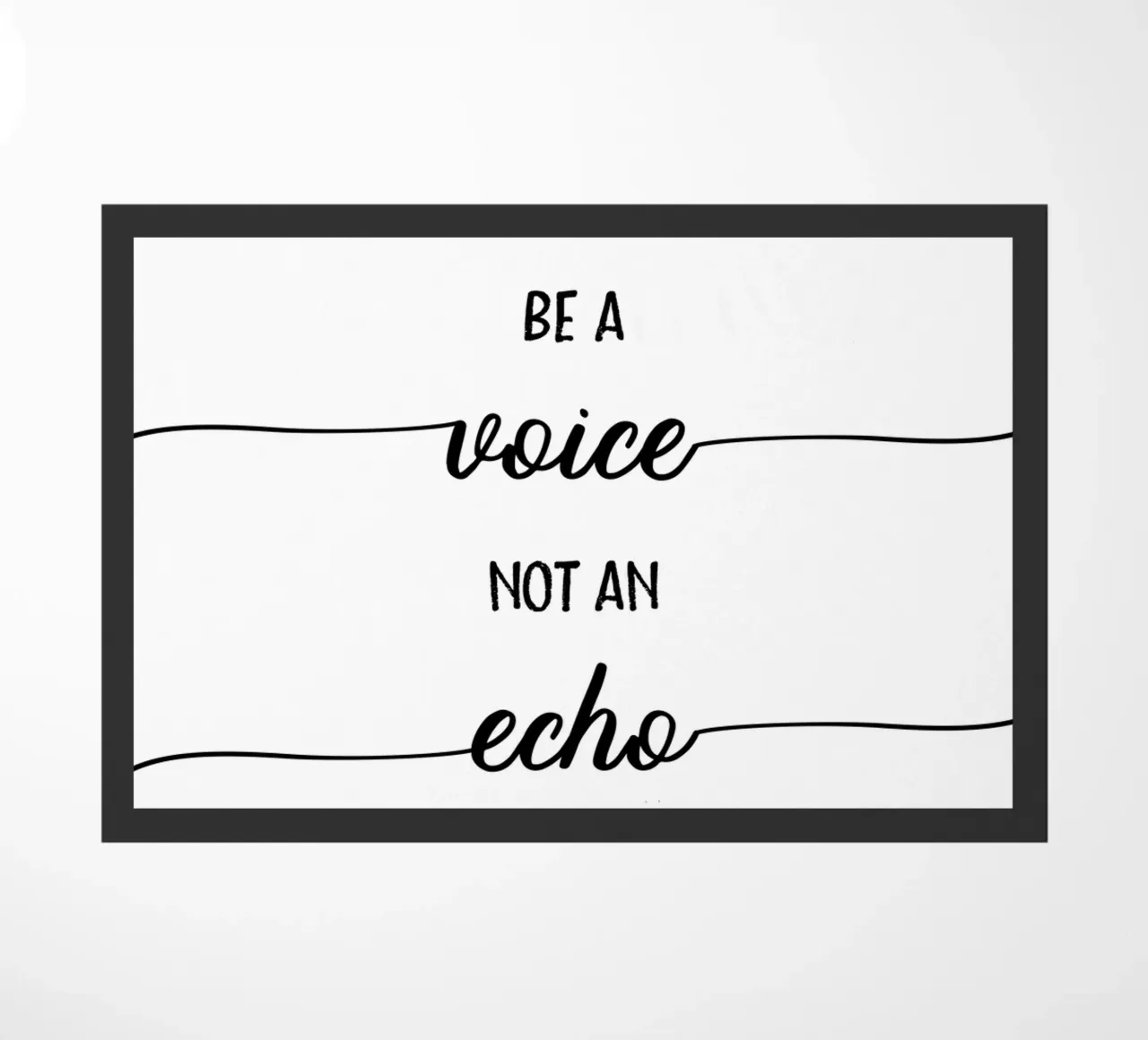 TEXT ART Be a voice not an echo zerbino da Melanie Viola