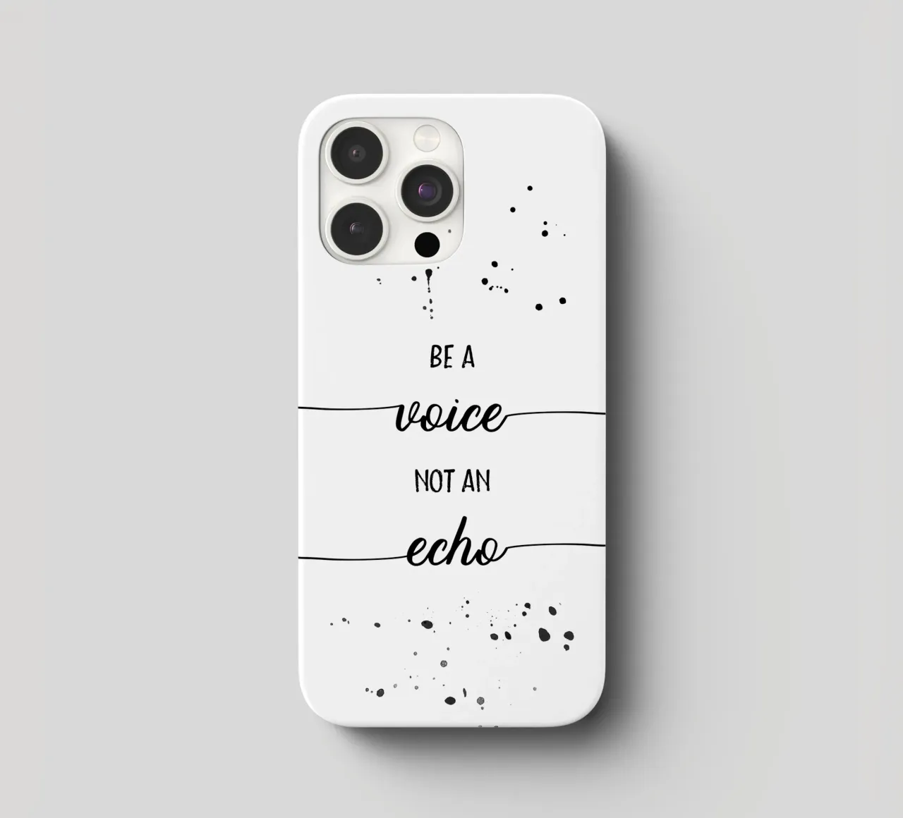 TEXT ART Be a voice not an echo cover iphone da Melanie Viola
