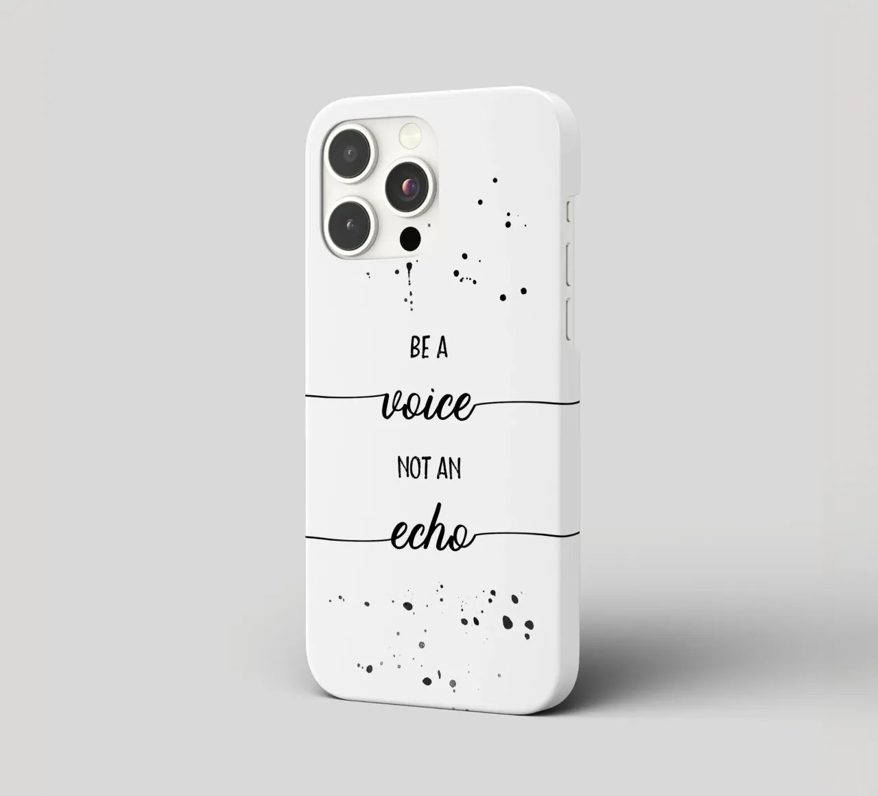 TEXT ART Be a voice not an echo cover iphone da Melanie Viola