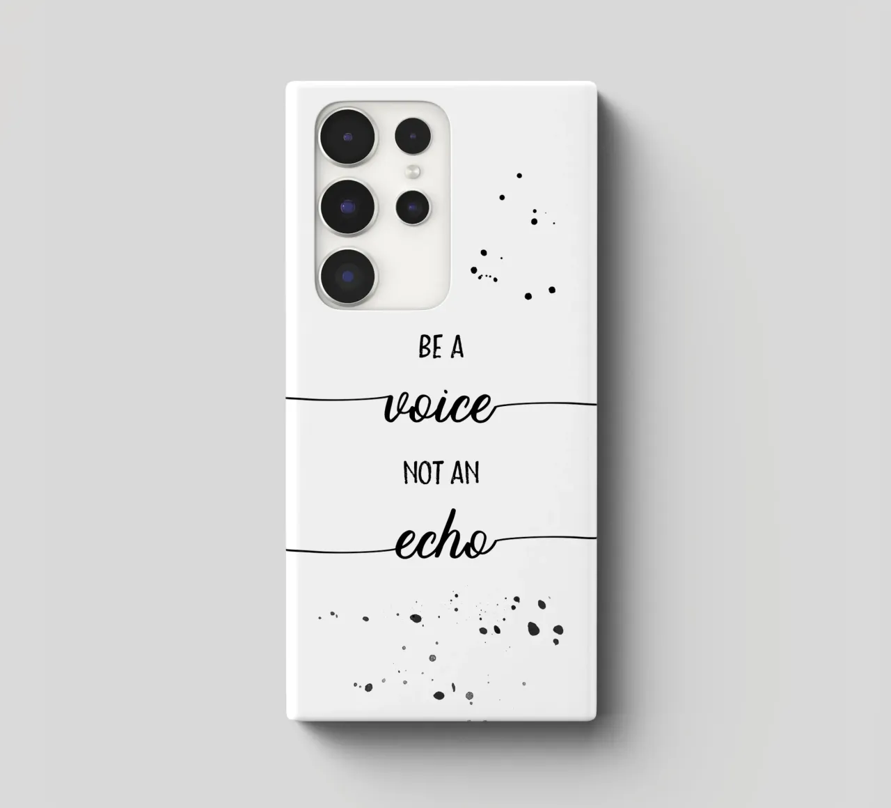TEXT ART Be a voice not an echo cover samsung da Melanie Viola