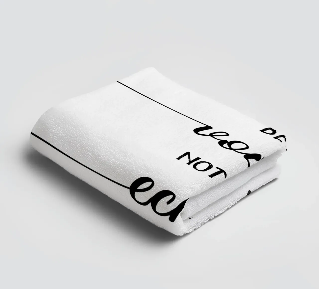 TEXT ART Be a voice not an echo towel by Melanie Viola