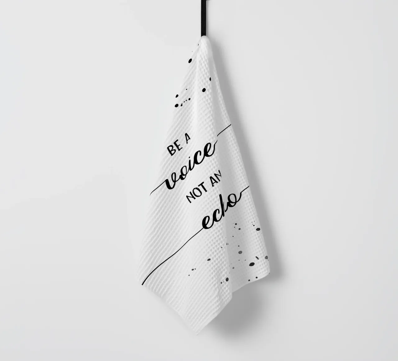 TEXT ART Be a voice not an echo canovaccio da cucina da Melanie Viola