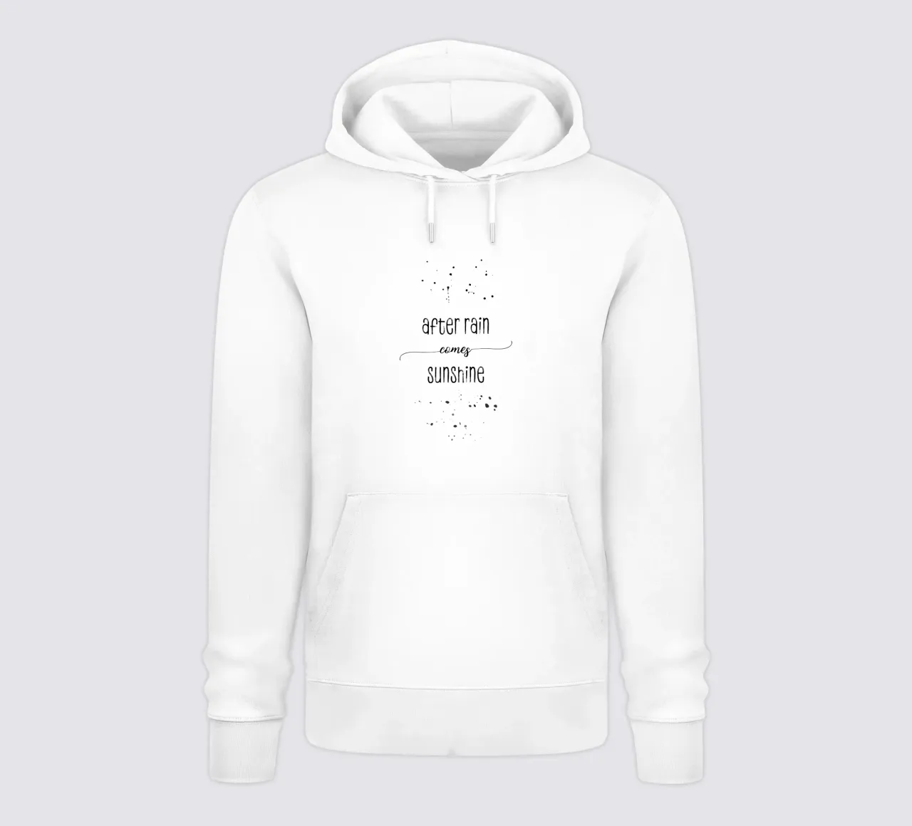 TEXT ART After rain comes sunshine felpa con cappuccio da Melanie Viola